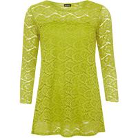 janice floral lace party top olive