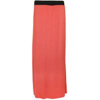 Jacklyn Basic Gypsy Maxi Skirt - Coral