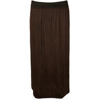 jacklyn basic gypsy maxi skirt dark brown