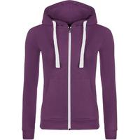 Jayme Basic Zip Up Hoodie Top - Purple