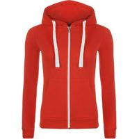 Jayme Basic Zip Up Hoodie Top - Red