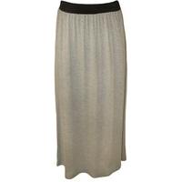 Jacklyn Basic Gypsy Maxi Skirt - Light Grey