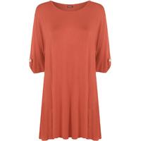 Jadyn Button Short Sleeve Top - Coral