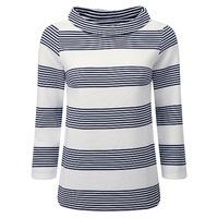 Jacquard Bardot Top (NAVY WHITE STRIPE / 16)