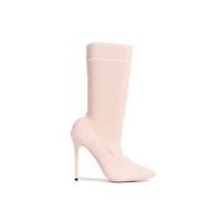 janet pink sock fit pointed stripe heels