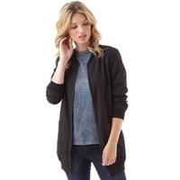 Jacqueline De Yong Womens Quinn Long Line Bomber Black