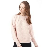 Jacqueline De Yong Womens Maki Long Sleeve Sweatshirt Cameo Rose