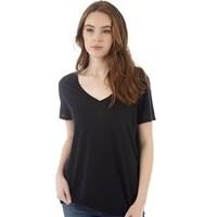 jacqueline de yong womens spirit v neck top dark navy