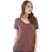 jacqueline de yong womens spirit v neck top rose brown