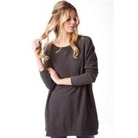 Jacqueline De Yong Womens Lexus Oversize Sweatshirt Dark Grey Melange