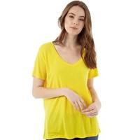 Jacqueline De Yong Womens Spirit V-Neck Top Maize