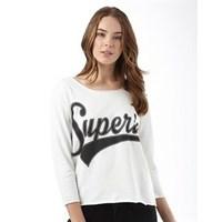 Jacqueline De Yong Womens Freak 3/4 Length Sleeve Sweatshirt Cloud Dancer