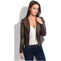 Jacqs Jacket AUTINE women\'s Leather jacket in brown