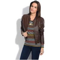 jacqs jacket abigael womens leather jacket in brown