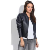 jacqs jacket abigael womens leather jacket in blue