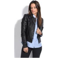 Jacqs Jacket AUDE women\'s Leather jacket in black