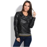 jacqs jacket anouk womens leather jacket in black