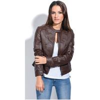 jacqs jacket aline womens leather jacket in brown