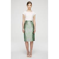 Jacquard pencil skirt