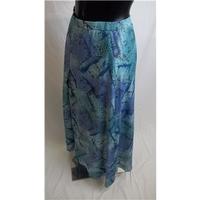 jacques vert size 10 blue knee length skirt
