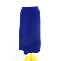 Jaeger Size 12 Electric Blue Wool Long Skirt