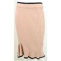 Jaeger Black Size 12 Pastel Pink Wool Blend Skirt