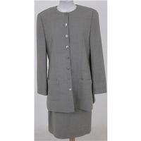 jaeger size 1214 grey brown skirt suit