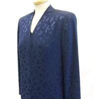 Jacques Vert - Size: UK 10 - Blue Leopard Print Dress & Jacket