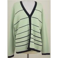 Jacques Vert, size L/XL pale green striped cardigan