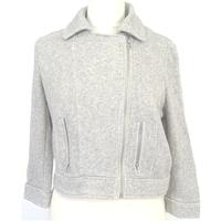 Jay Jays Grey Thick Sweatshirt Asymmetric Cropped Jacket Size 12