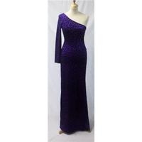 jane norman size 10 full length purple animal print dress jane norman  ...