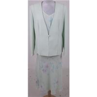 Jacques Vert, size 14 pale green 3 piece skirt suit