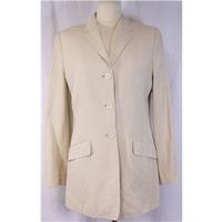 jaeger jaeger size 36 beige smart jacket coat
