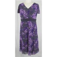 Jacques Vert, size 12 purple mix floral dress