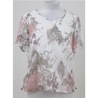 Jacques Vert Size: 12 Cream/ mix Blouse