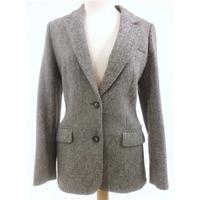 Jack Wills Size 10 Fabulously British Grey Flecked 100% Wool Harris Tweed Jacket