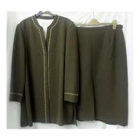 jacques vert size 18 brown skirt suit