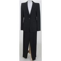 jaeger size 10 black pinstripe trouser suit