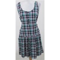 Jack Wills - Size: 10 - pink and green mix checked sleeveless dress