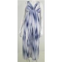 Jasper Conran Size 16 Blue and White Summer Dress