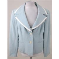 Jaeger - Size: 14 - Eau-de-nil silk mix jacket