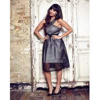 Jameela Jamil Mesh Crossover Dress