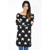 jane seeing stars print off the shoulder jumper dress