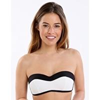 jacquard stripe freedom bandeau ivory