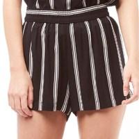 Jacqueline De Yong Womens Epic Stripe Shorts Whisper White