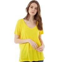 jacqueline de yong womens spirit v neck top maize