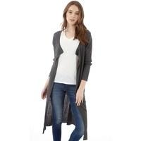 Jacqueline De Yong Womens Vika Long Cardigan Dark Grey Melange