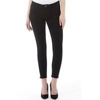 Jacqueline De Yong Womens Skinny Low Holly Ankle Raw Jeans Black