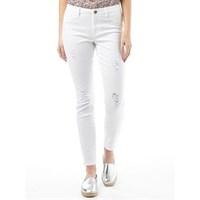 jacqueline de yong womens five destroy denim pants white