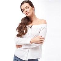 jacqueline de yong womens quint off the shoulder top white